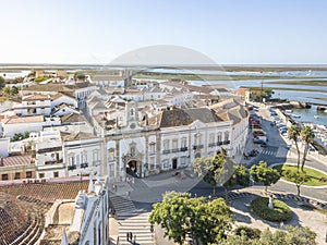 Faro city center by Ria Formosa, Algarve, Portugal