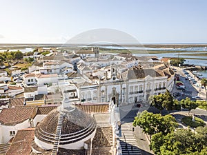 Faro city center by Ria Formosa, Algarve, Portugal