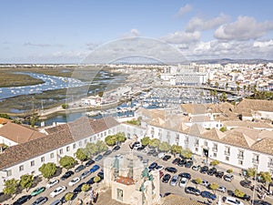 Faro city center by Ria Formosa, Algarve, Portugal