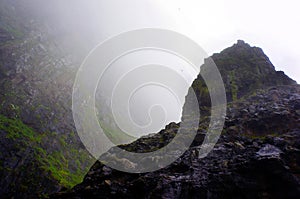 Faroe Islands boat trip, elephant rock, cliffs rocks, Denmark