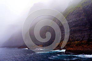 Faroe Islands boat trip, cliffs rocks, Denmark