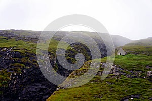 Faroe Islands boat trip, cliffs rocks, Denmark