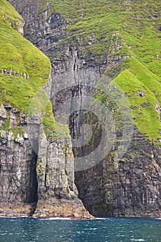 Faroe islands sea cliffs in Vestmanna area. Streimoy, Denmark photo