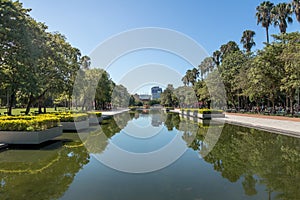 Farroupilha Park or Redencao Park reflecting pool in Porto Alegre, Rio Grande do Sul, Brazil photo
