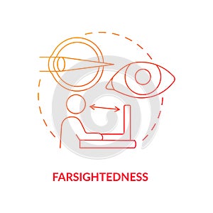 Farsightedness gradient concept icon photo