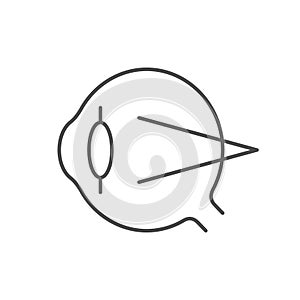 Farsightedness scheme line outline icon