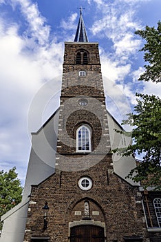 Fasade of the English Church at Begijnhof in Amsterdam Netherlands