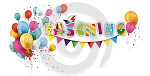 Fasching Balloons Grape Confetti White Header