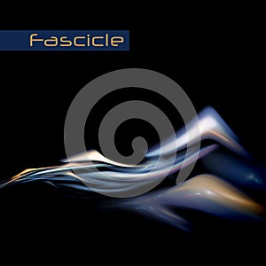 Fascicle. Fractal wave on a black