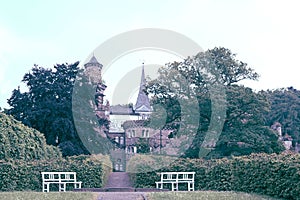 Fascinate view of Lowenburg Castle, in Kassel, Germany