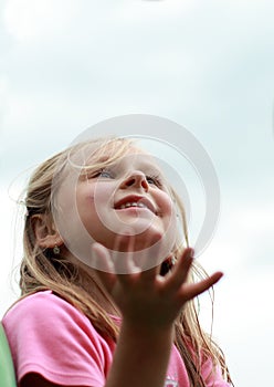 Fascinated little girl