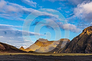 Fascinating autumn Katla Geopark on the island of Iceland photo