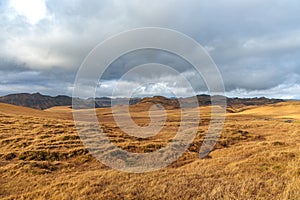 Fascinating autumn Katla Geopark on the island of Iceland photo