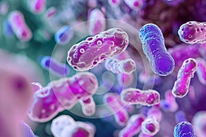 Fascinating Bacteria macro shot. Generate Ai photo