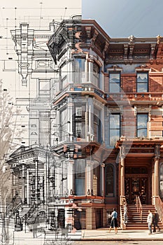 Blueprint to Reality: Architectural Evolution in Design and Construction, Victorian Townhouse from Sketch to Structure photo