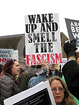 Fascism Poster at the March