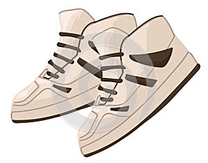 Fashion of 2000s, stylish sneakers for men vector