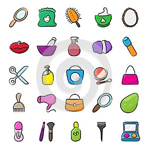 Fashion Accessories Doodle Icons Pack