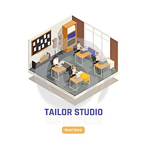 Fashion Atelier Isometric Composition