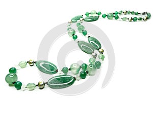 Fashion beads necklace jewelry with semigem crystals avanturine