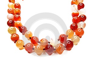 Fashion beads necklace jewelry with semigem crystals carnelian