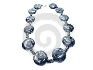 Fashion beads necklace jewelry with semigem crystals labradorite