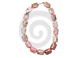 Fashion beads necklace jewelry with semigem crystals rhodonite