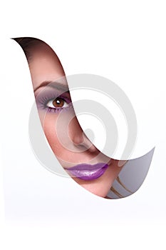 Fashion Beauty Make Up With Matching Lips and Nails