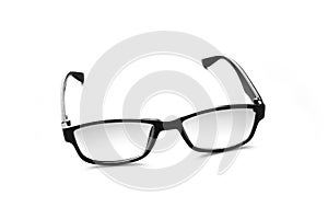 fashion black glasses isolate on white background