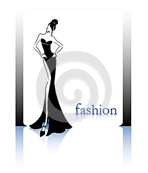 Fashion black silhouette