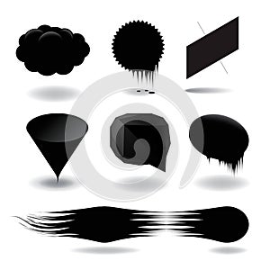 Fashion black speech bubble set