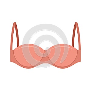 Fashion bra icon flat isolated vector