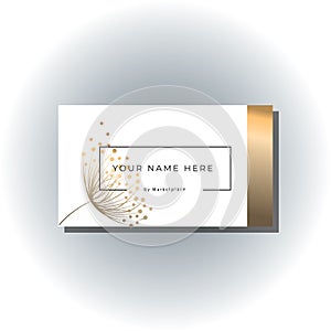 Fashion business card vector template. Vector. Dandelion vector logo