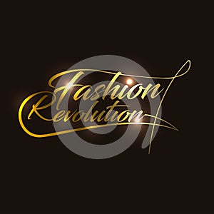 Fashion Calligraphy. Minimal Fashion Slogan line for T-shirt and apparels. Creative fashion logo photo
