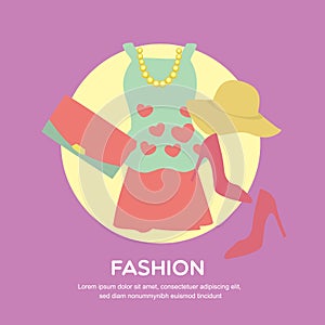 fashion catalogue. Vector illustration decorative design