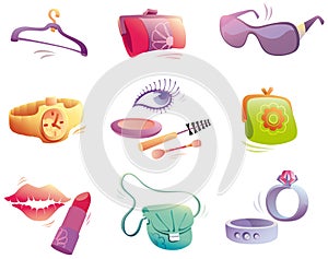 Fashion ÃÂ°ccessories set.