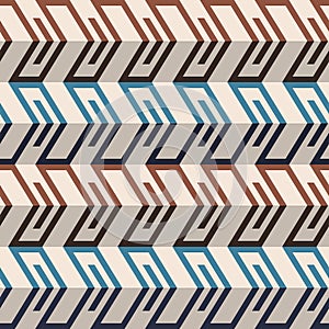 Fashion chevron pattern in brown retro colors