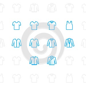 Fashion clothes Icons, 2 pixel stroke & 60x60 resolution