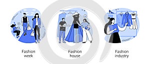 Fashion collection abstract concept vector illustrations.