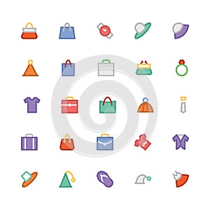 Fashion Colored Vector Icons 1