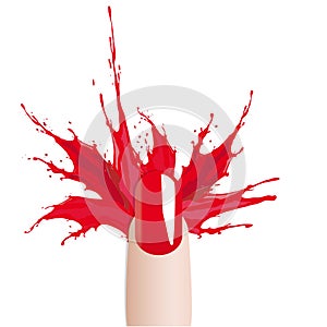 Fashion colours nail polish splash