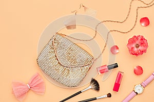 Fashion Cosmetic Makeup Accessories. Essentials