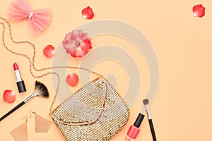 Fashion Cosmetic Makeup Accessories. Essentials