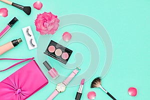 Fashion Cosmetic Makeup Accessories. Essentials