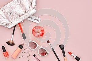 Fashion Cosmetic Makeup Accessories. Essentials