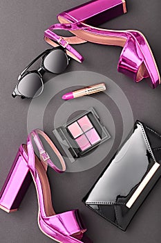 Fashion Cosmetic Makeup. Design Woman Accessories