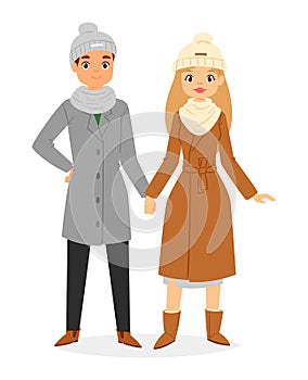 Fashion couple boys and girls looks clothes vector beautiful girl and dress up or clothing with fashion pants dresses or