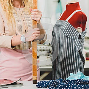 Fashion designer with equipment