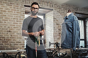 Fashion designer working in his studio