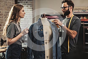 Fashion designer working in his studio